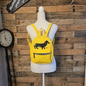 Marc Tetro Mini Yellow Backpack with Dachshund